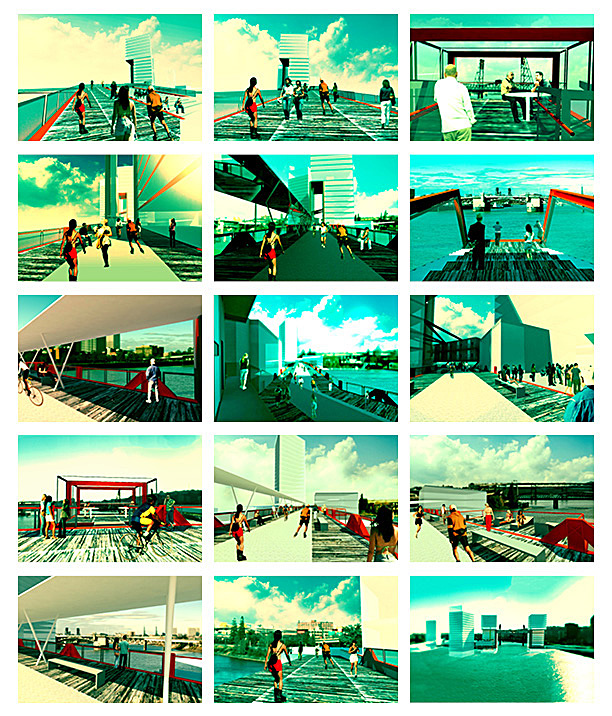 Perspective Sequence from west to east, approx. every 200ft