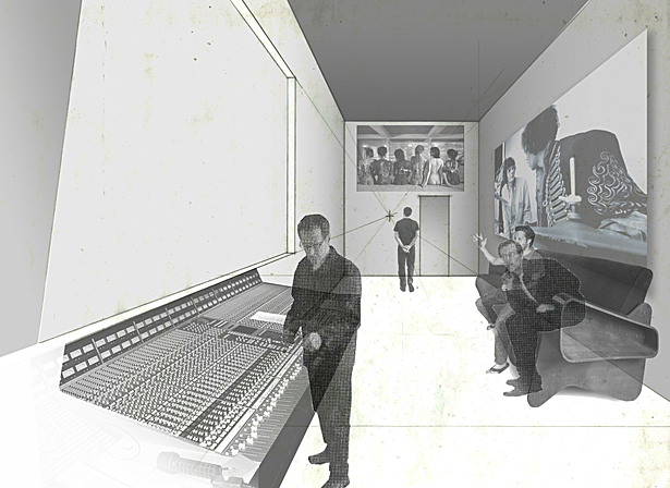 interior of one of the recording studios