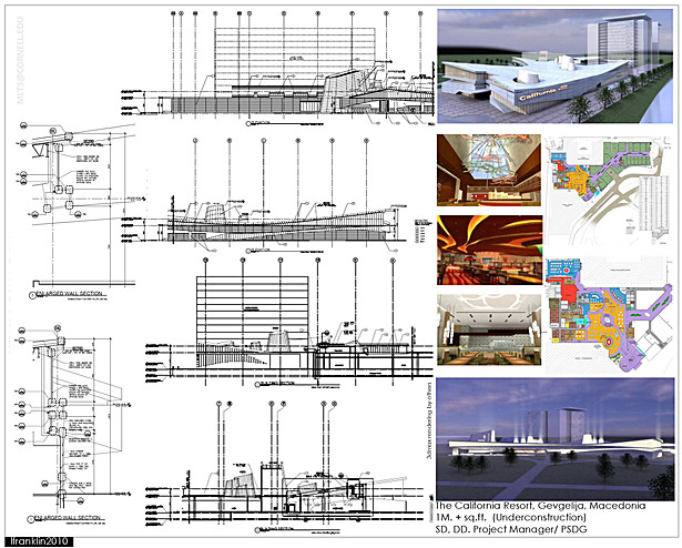 The California Resort, Gevgelija, Macedonia 1M. + sq.ft. (Underconstruction) SD, DD. Project Manager/ PSDG