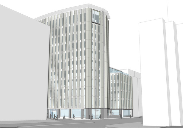 Euston Road view, sketch-up
