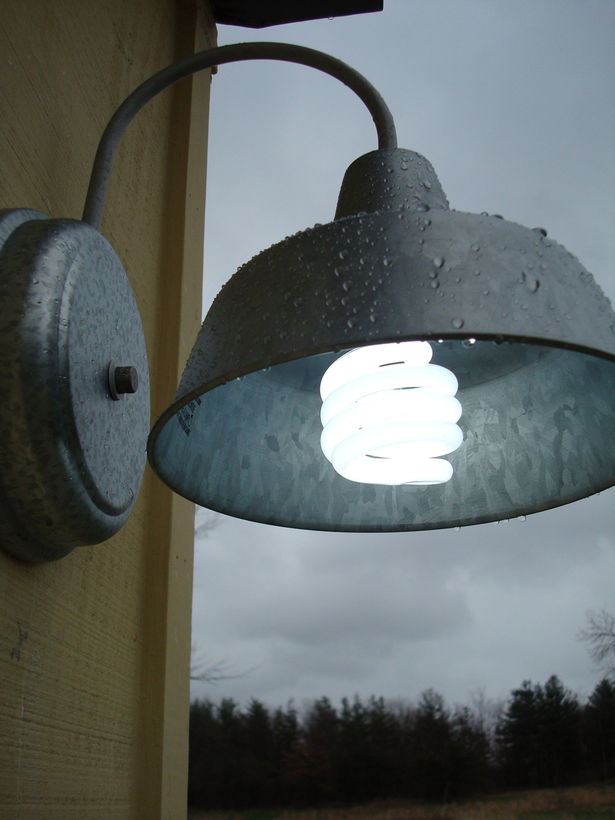 Compact Fluorescent powered by solar energy. 