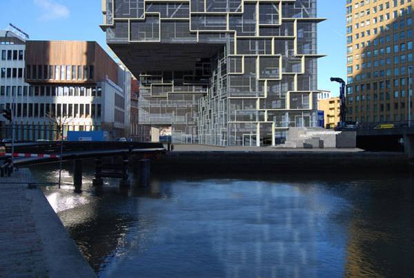 View of Plaza from across canal
