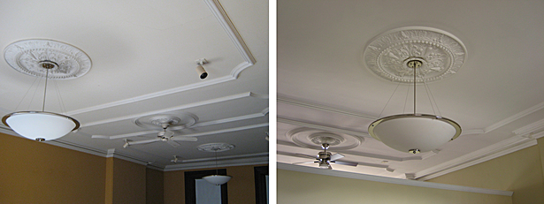 partial dividing wall maintaining ceiling details