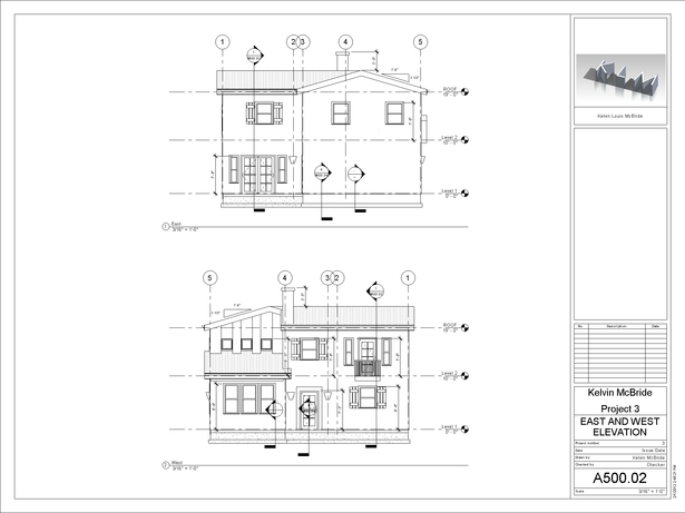 A500-02 - East and West Elevation