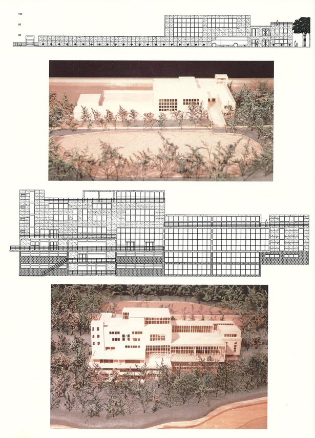 entrance and waterfront elevations