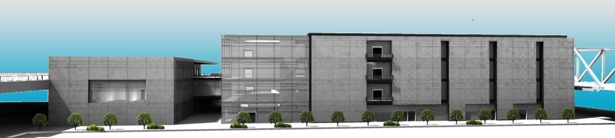Interstate St. Elevation - Rendered in Podium