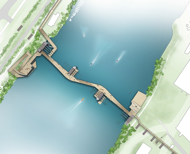 Pedestrian bridge drawing