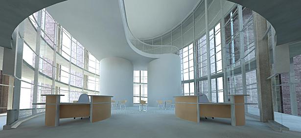 Library Main Entrance Interior - Initial Render