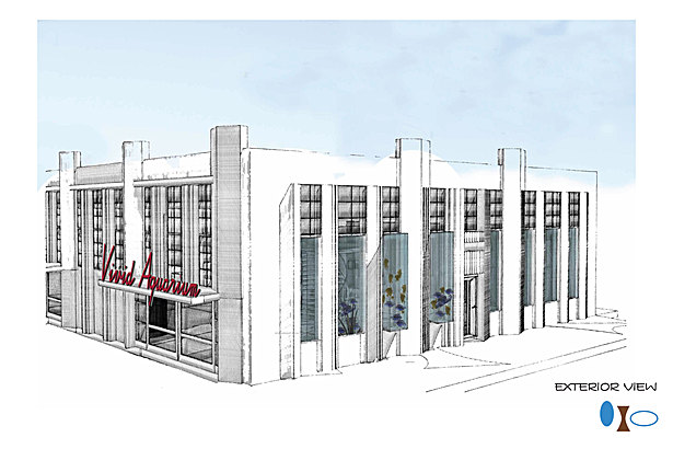 Exterior View of Aquarium at Helm's Bakery