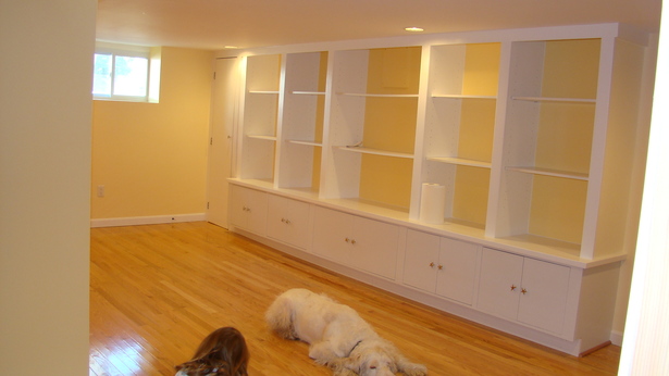 basement - under construction (built-in bookcase)