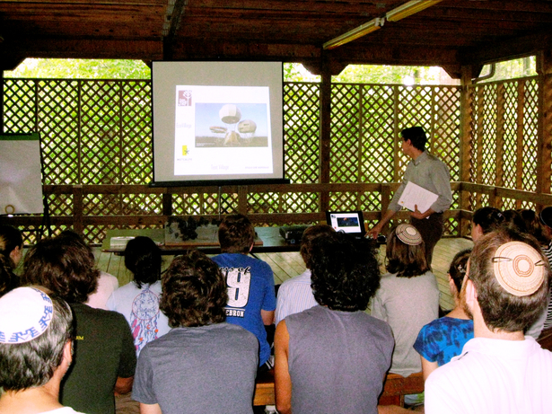MA&D architect Justin Gebhard leads design charrette at Camp JRF