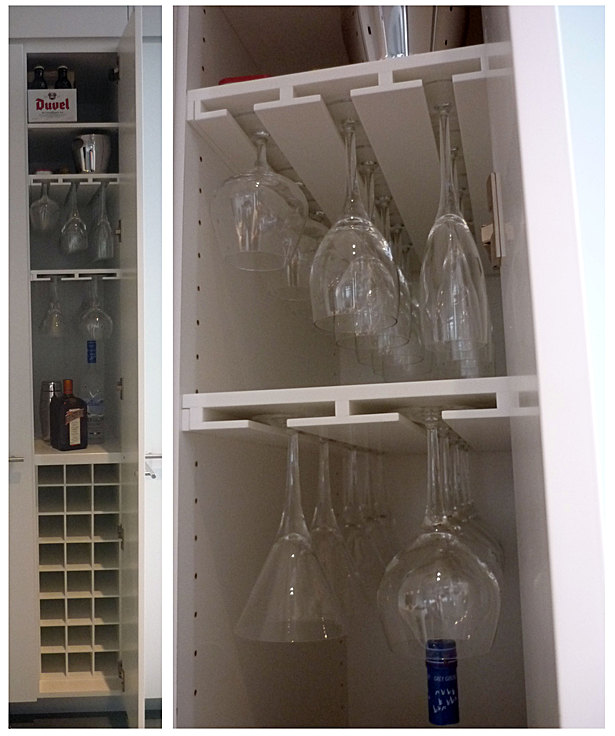 Glasses rack detail