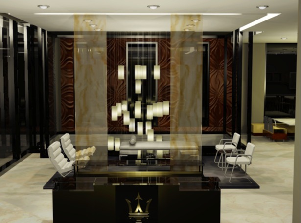 Reception and seating area
