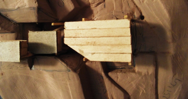process model (clay, wood, chipboard)