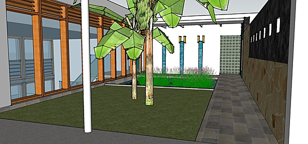Entry courtyard