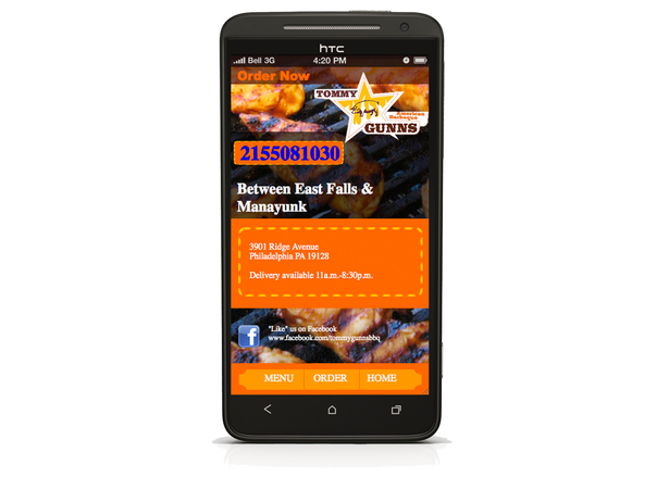 Order page allows user to place order