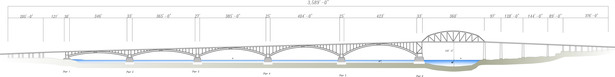 Peace Bridge North Elevation (CAD)