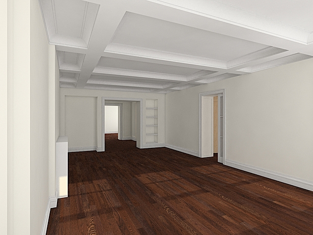 Living room facing allery