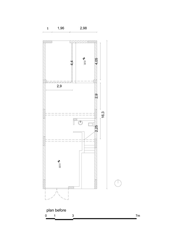 Floor plan before the changes.