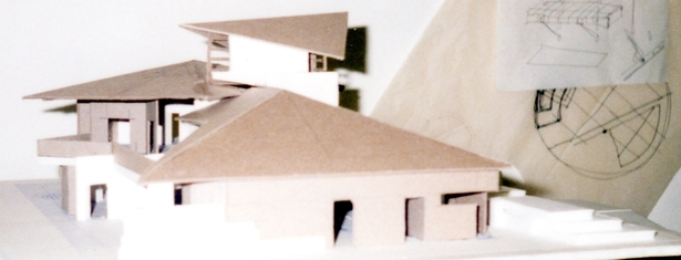 massing model side perspective