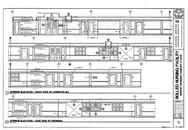 Interior Elevations- Skilled Nursing Corridors & Crossing
