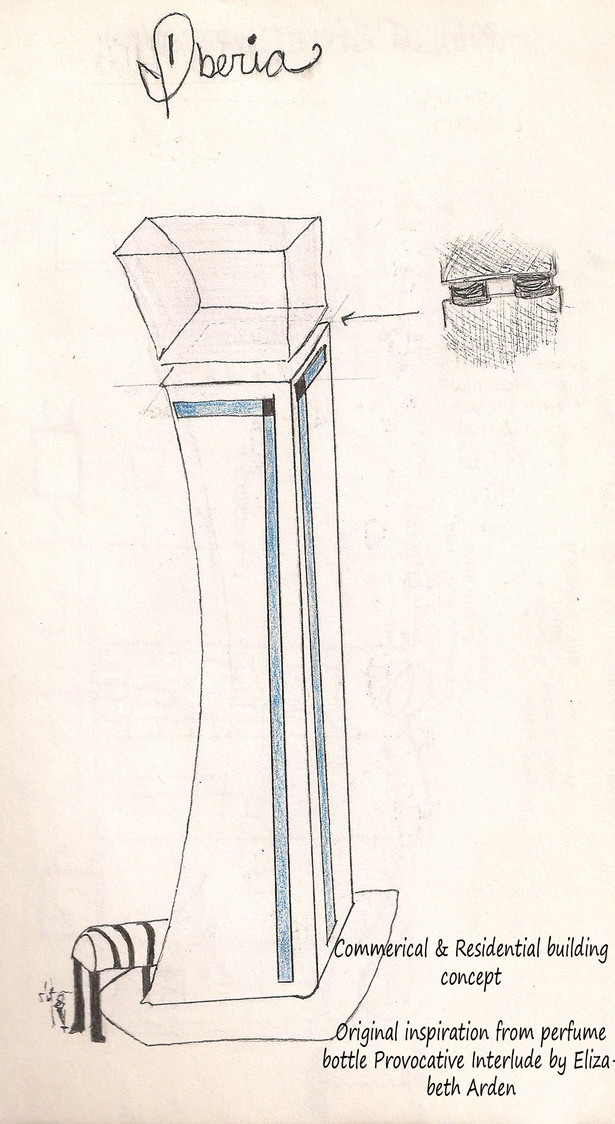 sketch for a cosmetic buidling