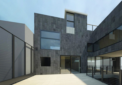 From terrace view to south facade. PAUL CREMOUX studio