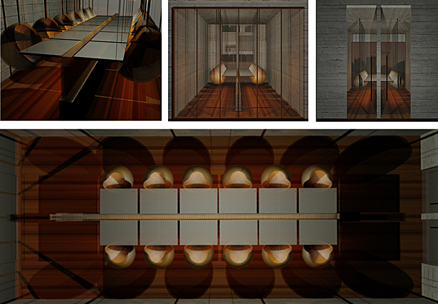 Dining Room Inspired by the Writings of Michael Foucault | 3D Max