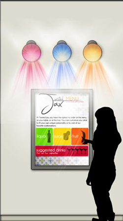 Twisted Jax Touch Screen Menu Elevation, AutoCAD and Adobe Photoshop.