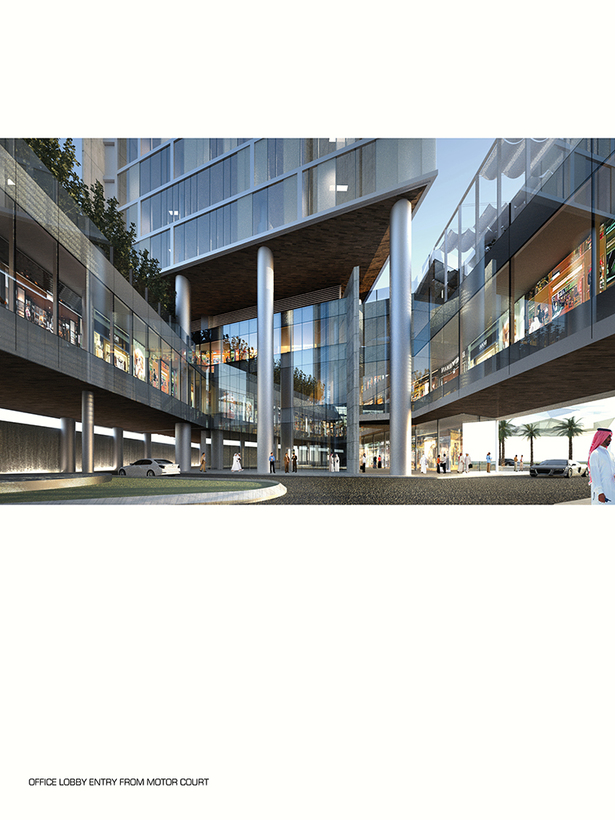 View of motor court and office drop off