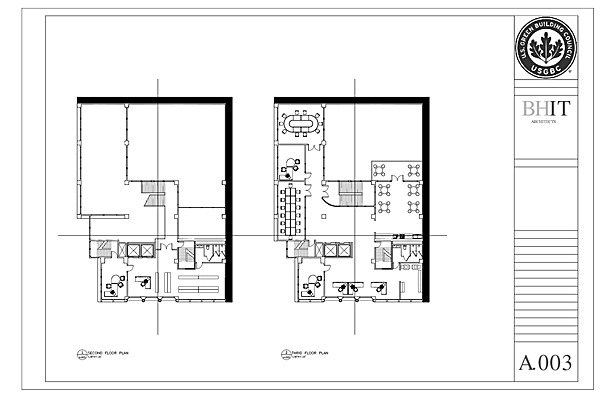 Second and Third Floor Plans