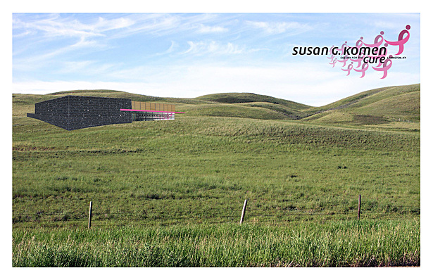 Proposed building in a landscape
