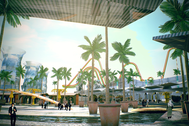 Shopping center area