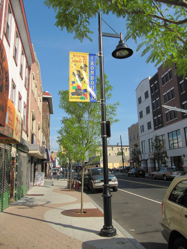 Street Lighting with Signage