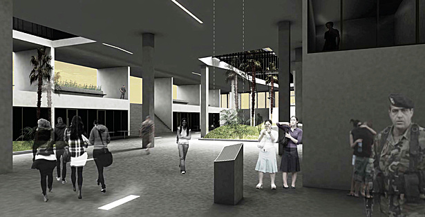 Within the plaza - public space; shopping & shelter