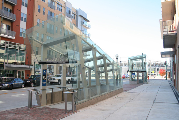 Eastern pair: sidewalk view