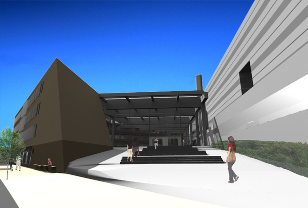 North (plaza) entry