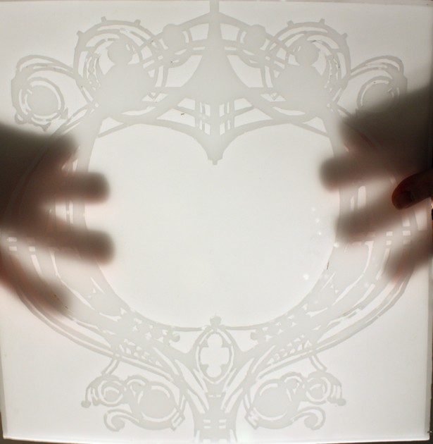 tile in wax cast