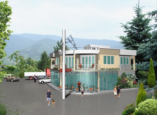 Auto service Nessebar - elevation, visualization