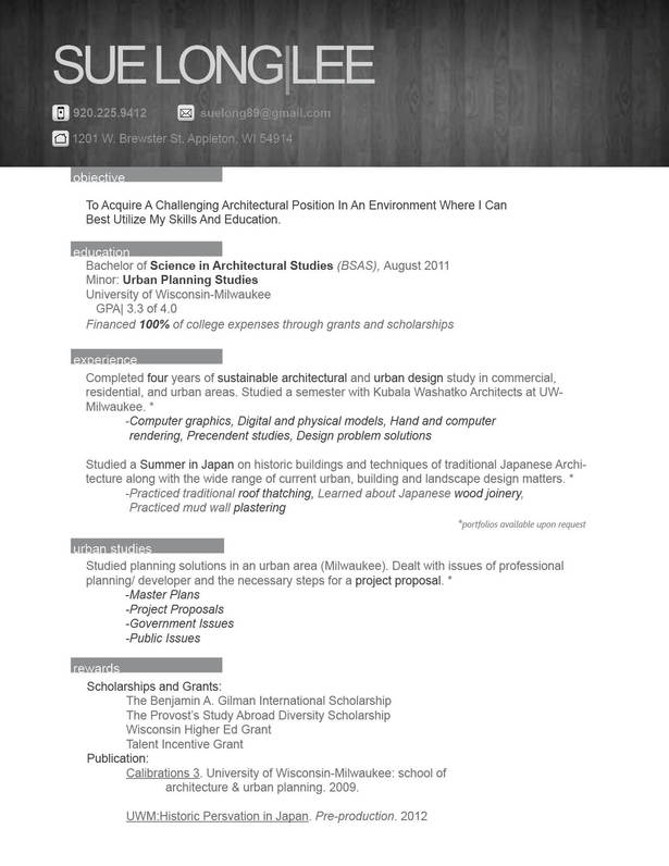 Resume page 1