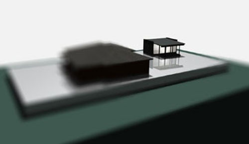 View of model from north