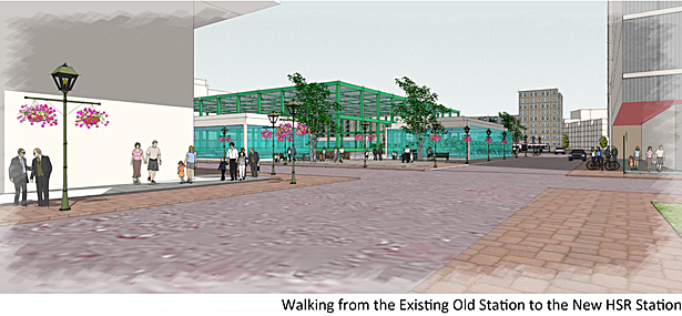 Street View walking towards the Station