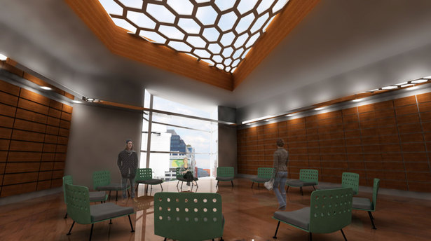 View of the main discussion space/courtroom