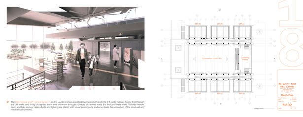 2nd Level Lobby Perspective / 2nd Level Mechanical Plan