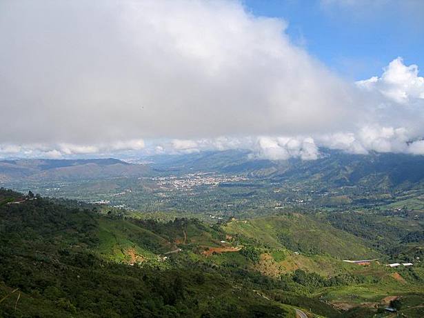 View from the site into the Floridablanca valley