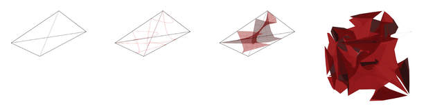 Two types of active minimal surface cells were developed from a parametric base and deployed at varying strengths throughout the site in response to the previously mapped site qualities.