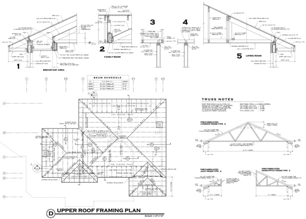 Roof framing plan