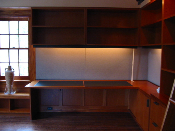 Desk with Fabric Covered Panels