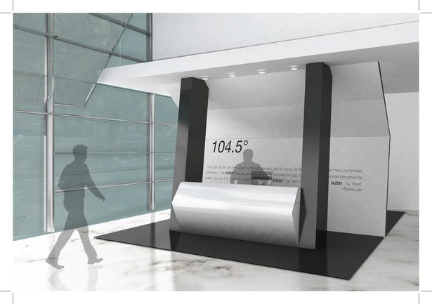 Reception area With the black Ying and Yang Inspiration