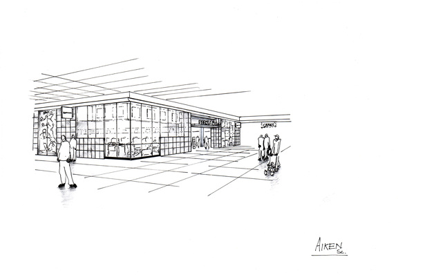 Books-A-Million Interior Perspective Facade Study